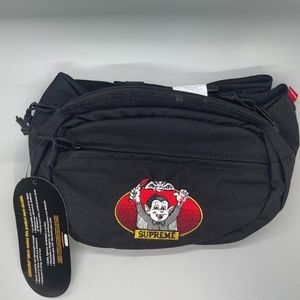 Supreme Mens Black Cordura Casual Waist Bag OS